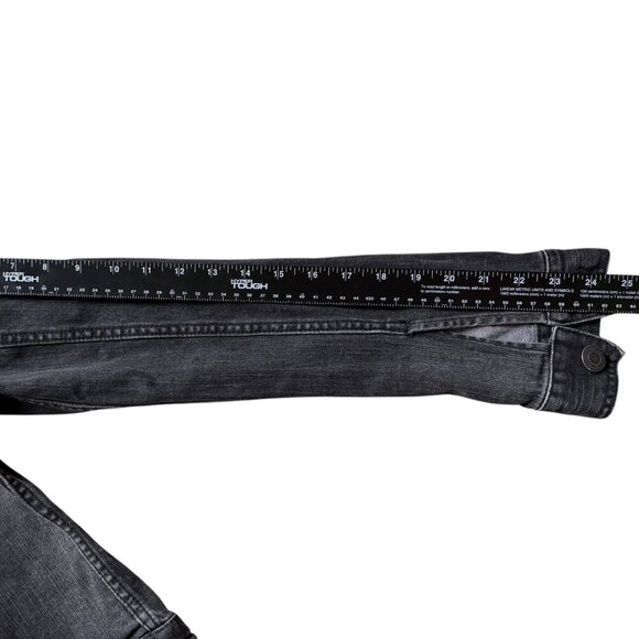 AE Distressed Stretch Black Denim Jacket for Fall Size M - Picture 9 of 11